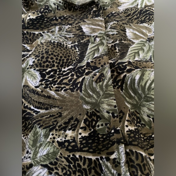 Handmade green patterned print dress - Picture 4 of 7